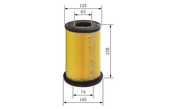 Cartucho de filtro de aire S0199 Bosch