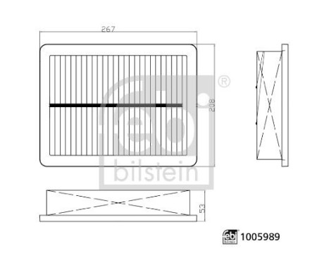 Filtro de aire 1005989 FEBI