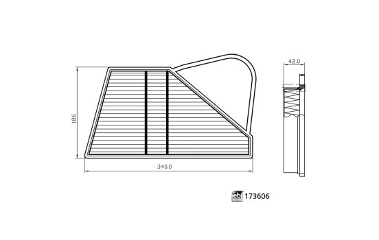 filtro de aire 173606 FEBI