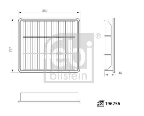 Filtro de aire 196256 FEBI