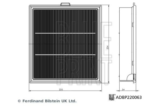filtro de aire ADBP220063 Blue Print, Imagen 3