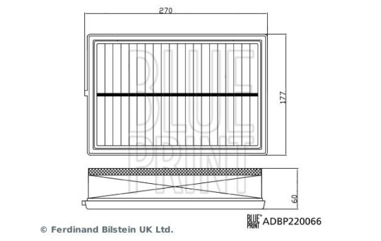 filtro de aire ADBP220066 Blue Print, Imagen 3