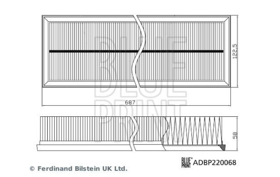 filtro de aire ADBP220068 Blue Print, Imagen 2