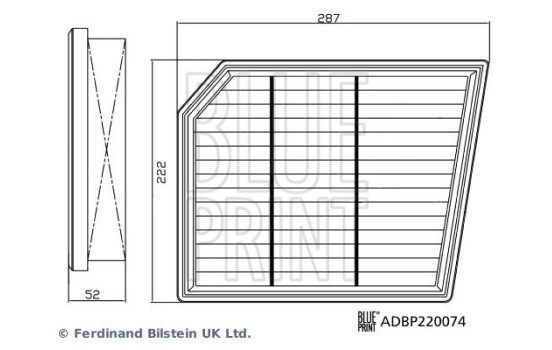 filtro de aire ADBP220074 Blue Print, Imagen 2