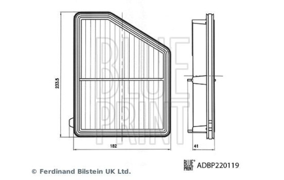 filtro de aire ADBP220119 Blue Print, Imagen 3