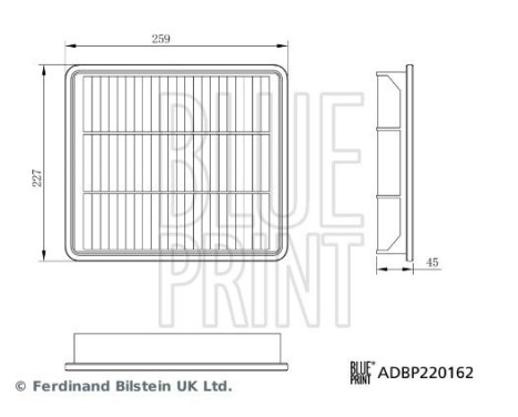 Filtro de aire ADBP220162 Blue Print