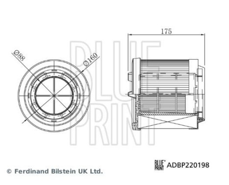 Filtro de aire ADBP220198 Blue Print