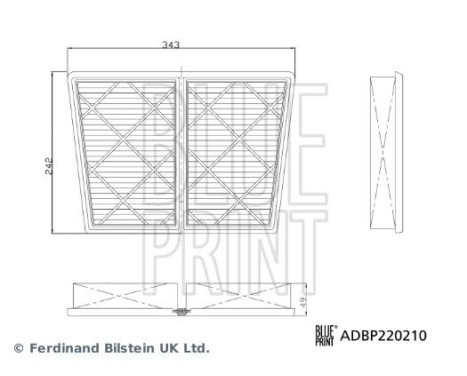 Filtro de aire ADBP220210 Blue Print