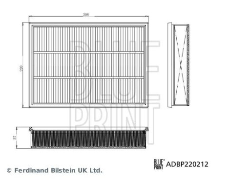 Filtro de aire ADBP220212 Blue Print