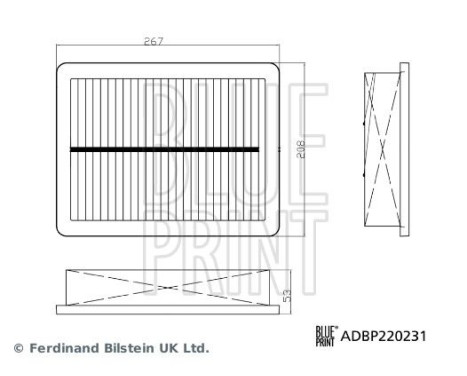 Filtro de aire ADBP220231 Blue Print