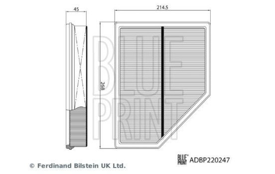 Filtro de aire ADBP220247 Blue Print, Imagen 3