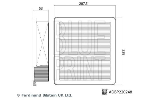Filtro de aire ADBP220248 Blue Print, Imagen 3