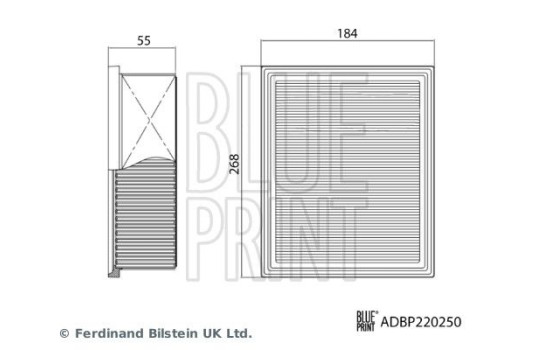 Filtro de aire ADBP220250 Blue Print, Imagen 3
