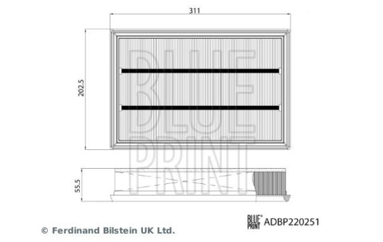 Filtro de aire ADBP220251 Blue Print, Imagen 3