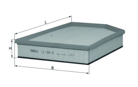 Filtro de aire LX 1591/9 Mahle, Imagen 2