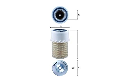 Filtro de aire LX 730 Mahle