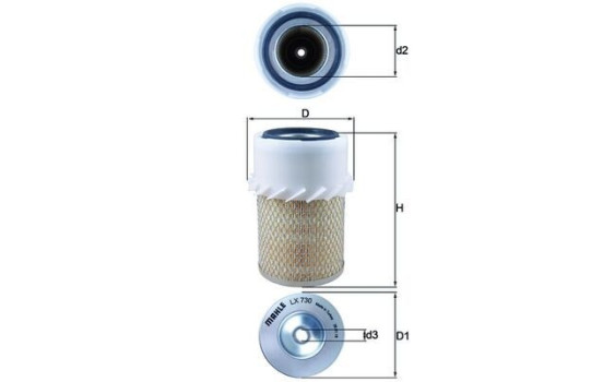 Filtro de aire LX 730 Mahle, Imagen 2