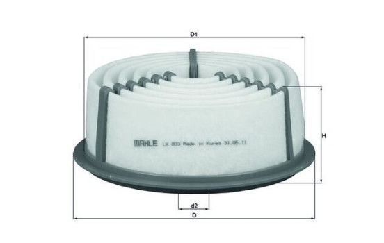Filtro de aire LX 833 Mahle, Imagen 3