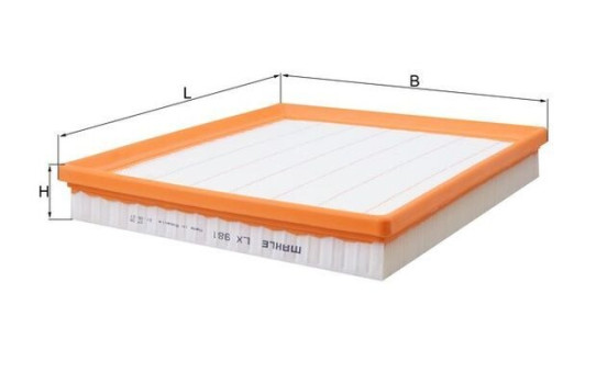 Filtro de aire LX 981 Mahle, Imagen 3