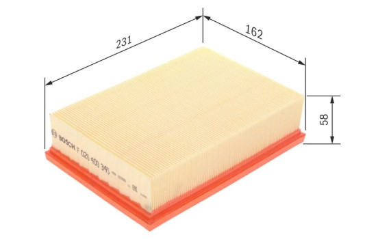 Filtro de aire S0345 Bosch, Imagen 6