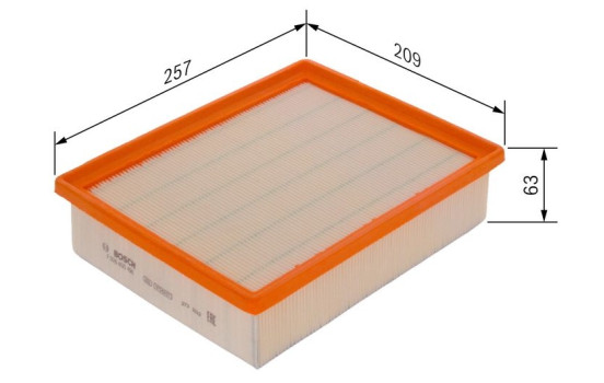 Filtro de aire S0496 Bosch, Imagen 2