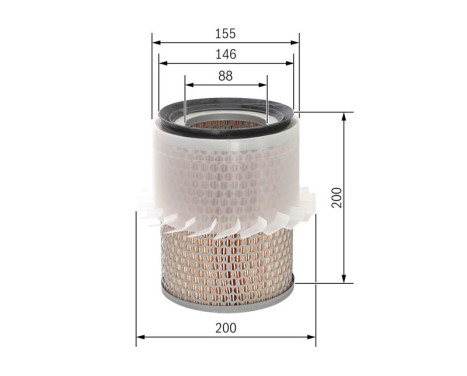 Filtro de aire S9186 Bosch