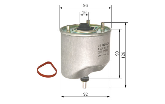 Bosch N2862 - Filtro diésel para coche, Imagen 2