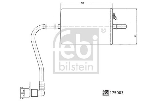 Filtro de combustible 175003 FEBI, Imagen 3