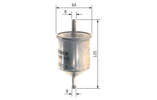 Filtro de combustible F5326 Bosch, Imagen 7