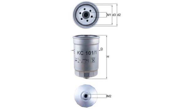 Filtro de combustible KC 101/1 Mahle, Imagen 2