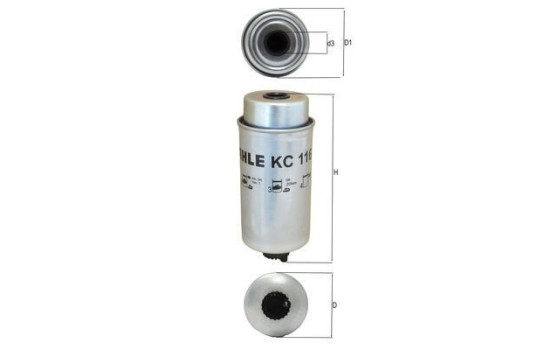 Filtro de combustible KC 116 Mahle, Imagen 2