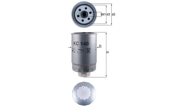 Filtro de combustible KC 140 Mahle, Imagen 3