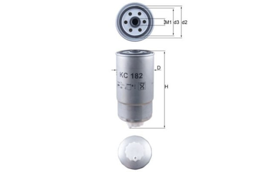 Filtro de combustible KC 182 Mahle, Imagen 2