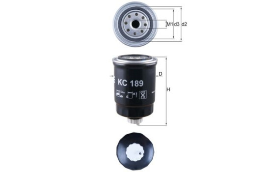 Filtro de combustible KC 189 Mahle, Imagen 2