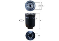 Filtro de combustible KC 261D Mahle