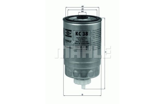 Filtro de combustible KC 38 Mahle