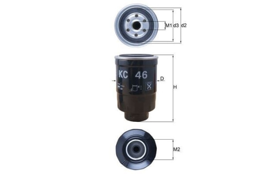 Filtro de combustible KC 46 Mahle, Imagen 2