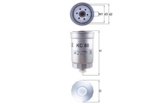 Filtro de combustible KC 80 Mahle, Imagen 2