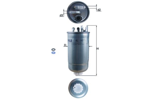 Filtro de combustible KL 147D Mahle, Imagen 2