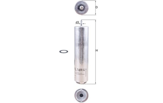 Filtro de combustible KL 169/4D Mahle, Imagen 5