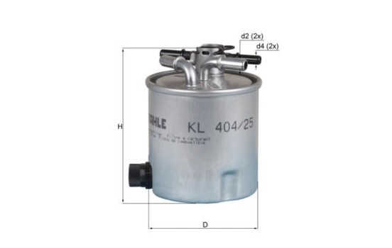 Filtro de combustible KL 404/25 Mahle