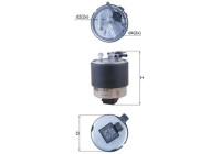 Filtro de combustible KL 440/44 Mahle