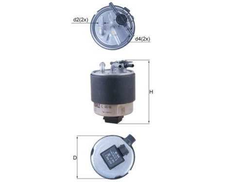 Filtro de combustible KL 440/44 Mahle