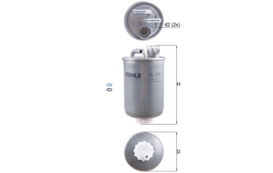 Filtro de combustible KL 476D Mahle