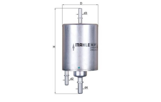 Filtro de combustible KL 571 Mahle, Imagen 2
