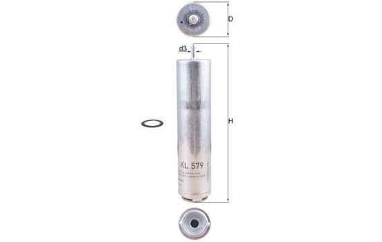 Filtro de combustible KL 579D Mahle, Imagen 2