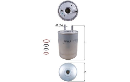 Filtro de combustible KL 752/2D Mahle