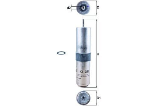 Filtro de combustible KL 983D Mahle