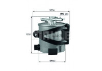 Filtro de combustible KLH 44/25 Mahle