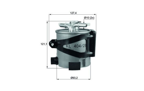 Filtro de combustible KLH 44/25 Mahle, Imagen 2